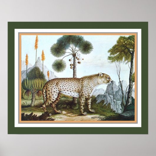 "The Cheetah" 1886 van Aloys Zotl Poster (Voorkant)