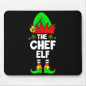 The Chef Elf Shirt Matching Family Chef Christmas Muismat (Voorkant)