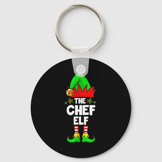 The Chef Elf Shirt Matching Family Chef Christmas Sleutelhanger (Voorkant)
