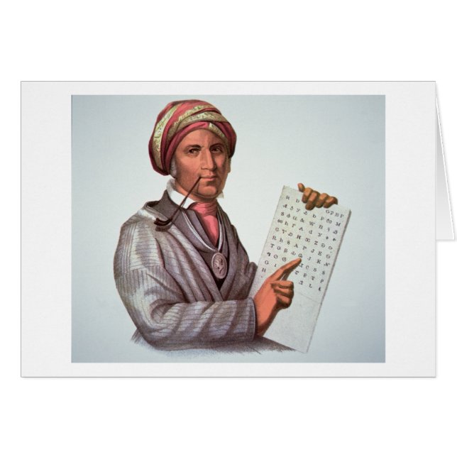 The Cherokee Scholar, Sequoyah (1776-1843) (kleur) (Voorkant Horizontaal)