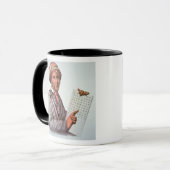 The Cherokee Scholar, Sequoyah (1776-1843) (kleur) Mok (Voorkant links)