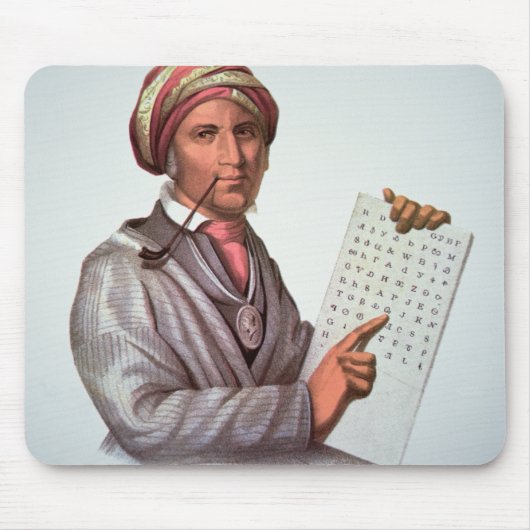 The Cherokee Scholar, Sequoyah (1776-1843) (kleur) Muismat (Voorkant)