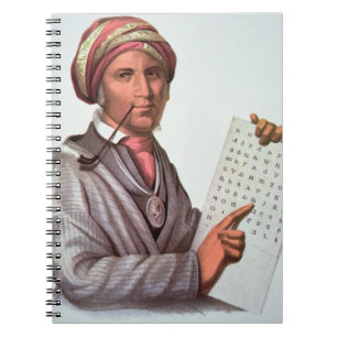 The Cherokee Scholar, Sequoyah (1776-1843) (kleur) Notitieboek