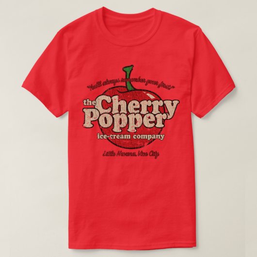 The Cherry Popper Ice Cream Company 1984 T-shirt (Design voorkant)