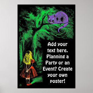 "The Cheshire Cat" uit "Alice in Wonderland" Poster