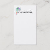 "The Cheshire Cat" uit "Alice in Wonderland" Visitekaartje (Achterkant)