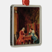 The Chess Players, 1856 Metalen Ornament (Rechts)