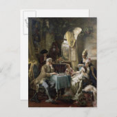 The Chess Players, 1887 2 Briefkaart (Voorkant / Achterkant)