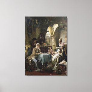 The Chess Players, 1887 2 Canvas Afdruk
