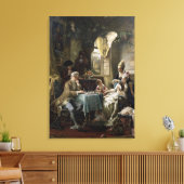 The Chess Players, 1887 2 Canvas Afdruk (Insitu (Woonkamer))