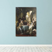 The Chess Players, 1887 2 Canvas Afdruk (Insitu (Houten vloer))