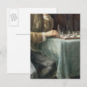 The Chess Players, 1887 Briefkaart (Voorkant / Achterkant)