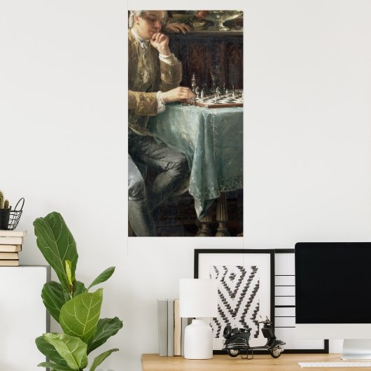 The Chess Players, 1887 Poster (Thuiskantoor)