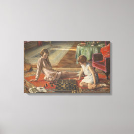 The Chess Players (door John Lavery) Canvas Afdruk