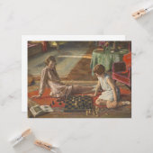 The Chess Players (door John Lavery) Kaart (Voorkant / Achterkant in situ)