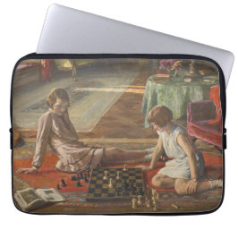 The Chess Players (door John Lavery) Laptop Sleeve