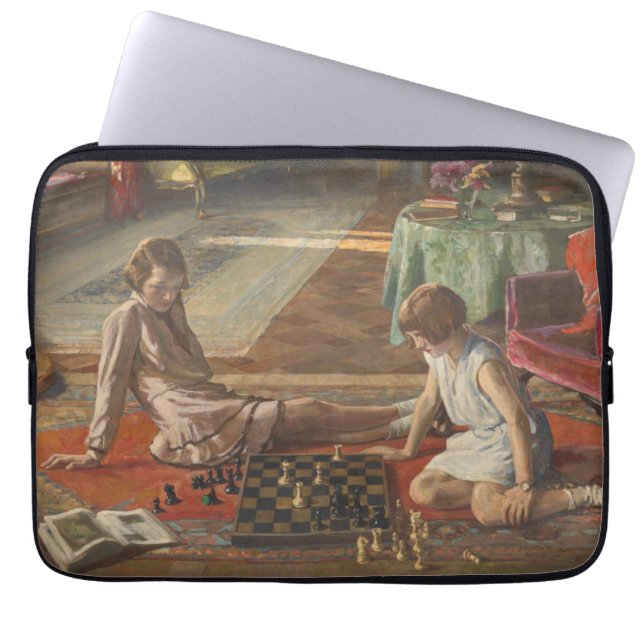 The Chess Players (door John Lavery) Laptop Sleeve (Voorkant)