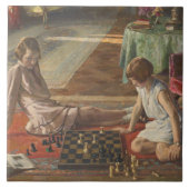 The Chess Players (door John Lavery) Tegeltje (Voorkant)