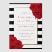 The Chic Modern Luxe Wedding Collection- Red Roses Vellum Uitnodigingen (Voorkant)