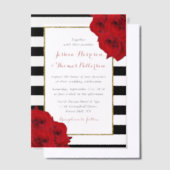 The Chic Modern Luxe Wedding Collection- Red Roses Vellum Uitnodigingen (Offset)