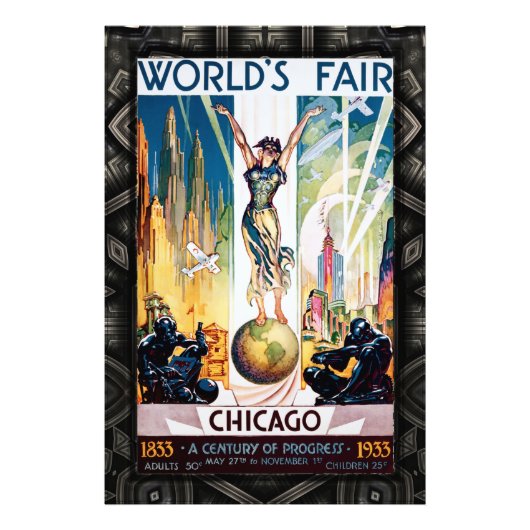 The Chicago World's Fair 1933 Vintage Poster (Voorkant)