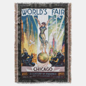 The Chicago World's Fair 1933 Vintage Poster Deken (Voorkant Verticaal)