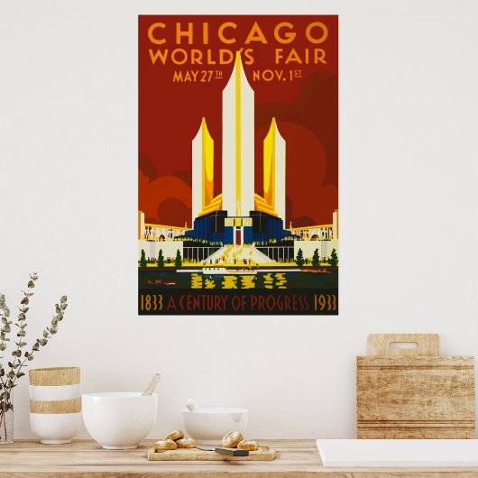 The Chicago World's Fair Century of Progress 1933  Poster (Keuken)