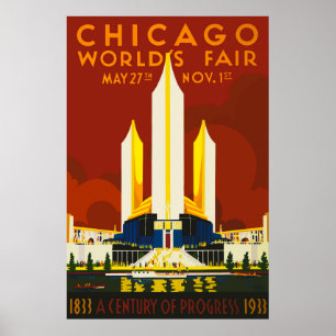 The Chicago World's Fair Century of Progress 1933  Poster