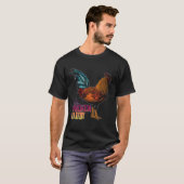 The Chicken Daddy Retro Colour Chicken Poultry Ani T-shirt (Voorkant volledig)
