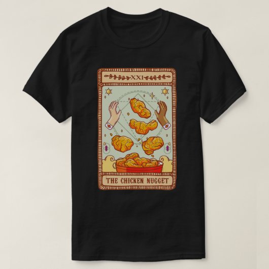 The Chicken Nugget Tarot Card Fast Food Lover Taro T-shirt (Design voorkant)