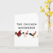 The Chicken Whisperer Funny  Kaart (Gele Bloem)