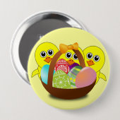 The Chicks Easter Basket - Ronde Button 4,0 Cm (Voorkant /achterkant)