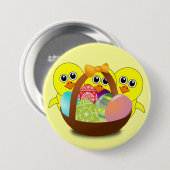 The Chicks Easter Basket - Ronde Button 7,6 Cm (Voorkant /achterkant)