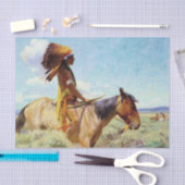 “The Chief” Westerse kunst van W Herbert Dunton Tissuepapier (Craft)