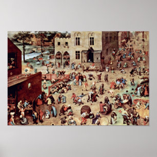 The Children's Games by Bruegel D. Ä. Pieter (Best Poster