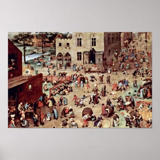 The Children's Games by Bruegel D. Ä. Pieter (Best Poster (Voorkant)