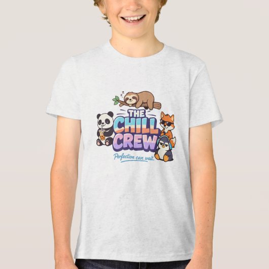 The Chill Crew – Perfectie Kan Wachten Tri-Blend Shirt (Voorkant)