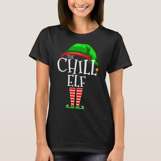 The Chill Elf Family Matching Group Christmas Gift T-shirt (Voorkant)