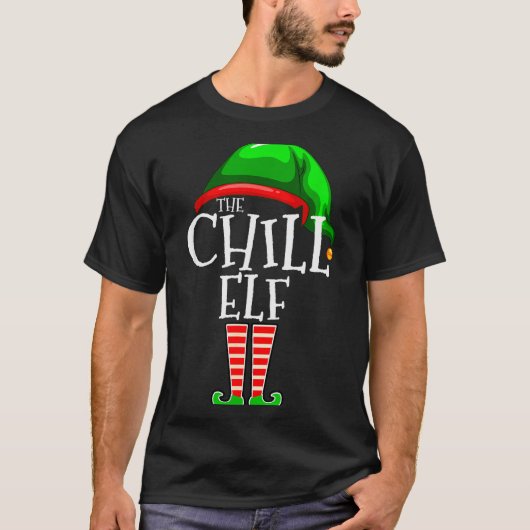 The Chill Elf Family Matching Group Christmas Gift T-shirt (Voorkant)