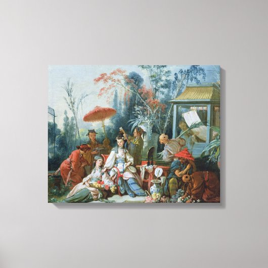 The Chinese Garden, c.1742 Canvas Afdruk (Voorkant)