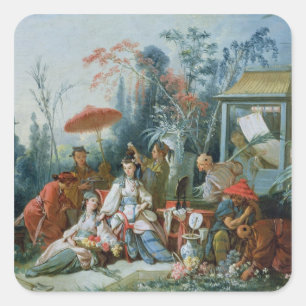 The Chinese Garden, c.1742 Vierkante Sticker