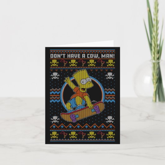 The Christmas Bart Don't Have A Cow Ugly Sweater  Kaart (Voorkant)
