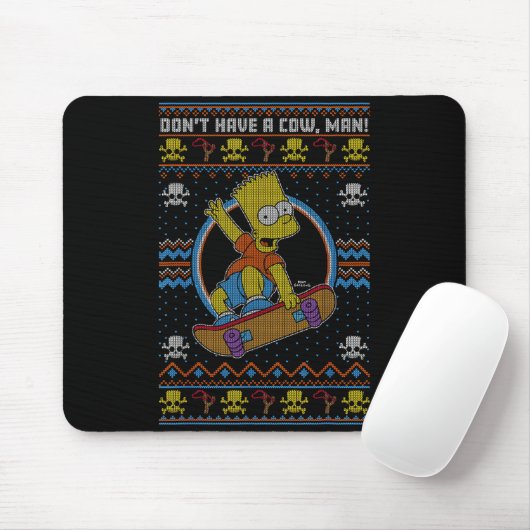 The Christmas Bart Don't Have A Cow Ugly Sweater  Muismat (Met muis)