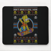 The Christmas Bart Don't Have A Cow Ugly Sweater  Muismat (Voorkant)