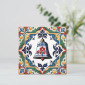 The Christmas Bell in the Tropical Moonlight Feestdagenkaart (Staand voorkant)