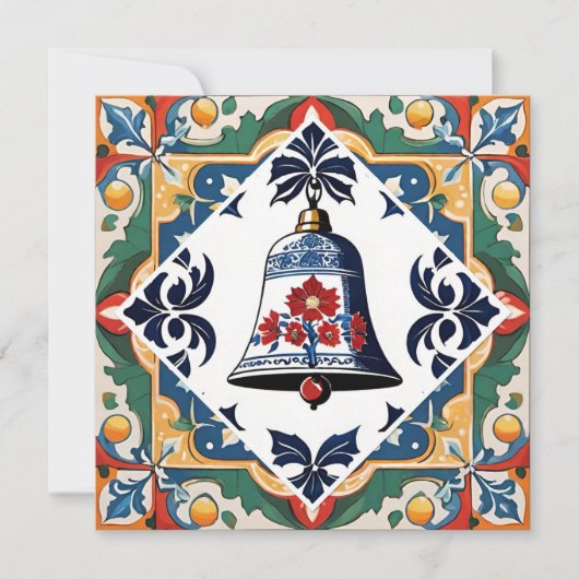 The Christmas Bell in the Tropical Moonlight Feestdagenkaart (Voorkant)