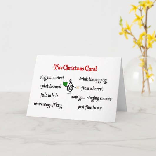The Christmas Carol - Een grappig vrolijk kerstged Kaart (Gele Bloem)
