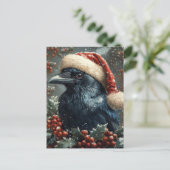 The Christmas Raven Briefkaart (Staand voorkant)