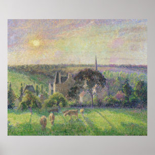 The Church and Boerderij of Eragny, 1895 Poster