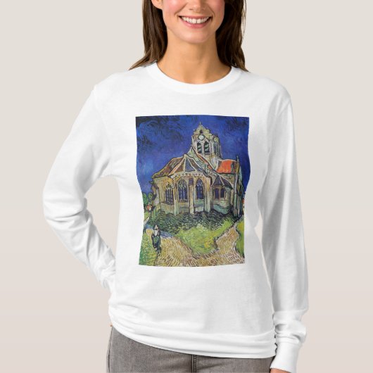 The Church at Auvers 1890 by Vincent van Gogh T-shirt (Voorkant)